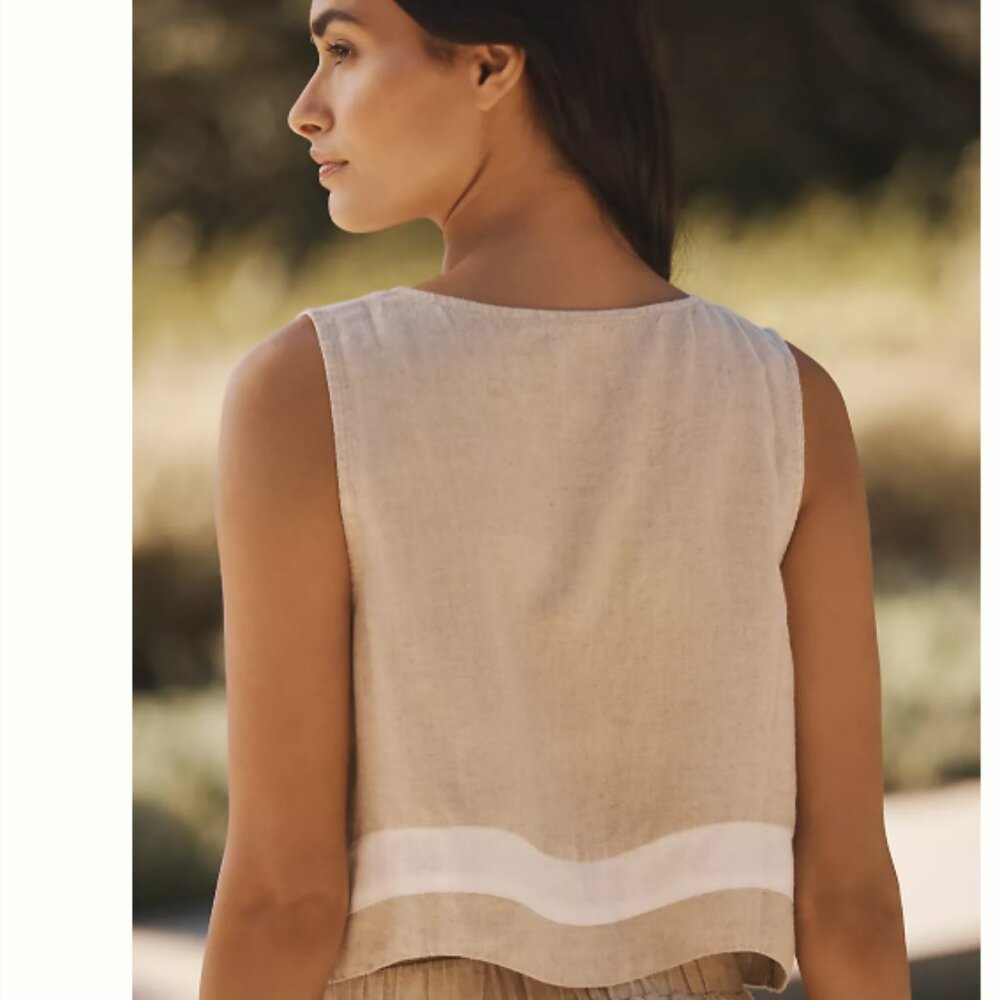 Brand New By Anthropologie Cropped Wave Vest - Picture 2 of 6